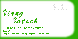 virag kotsch business card